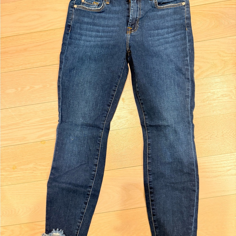 7 For All Mankind Blue Skinny Jeans Classic Fit